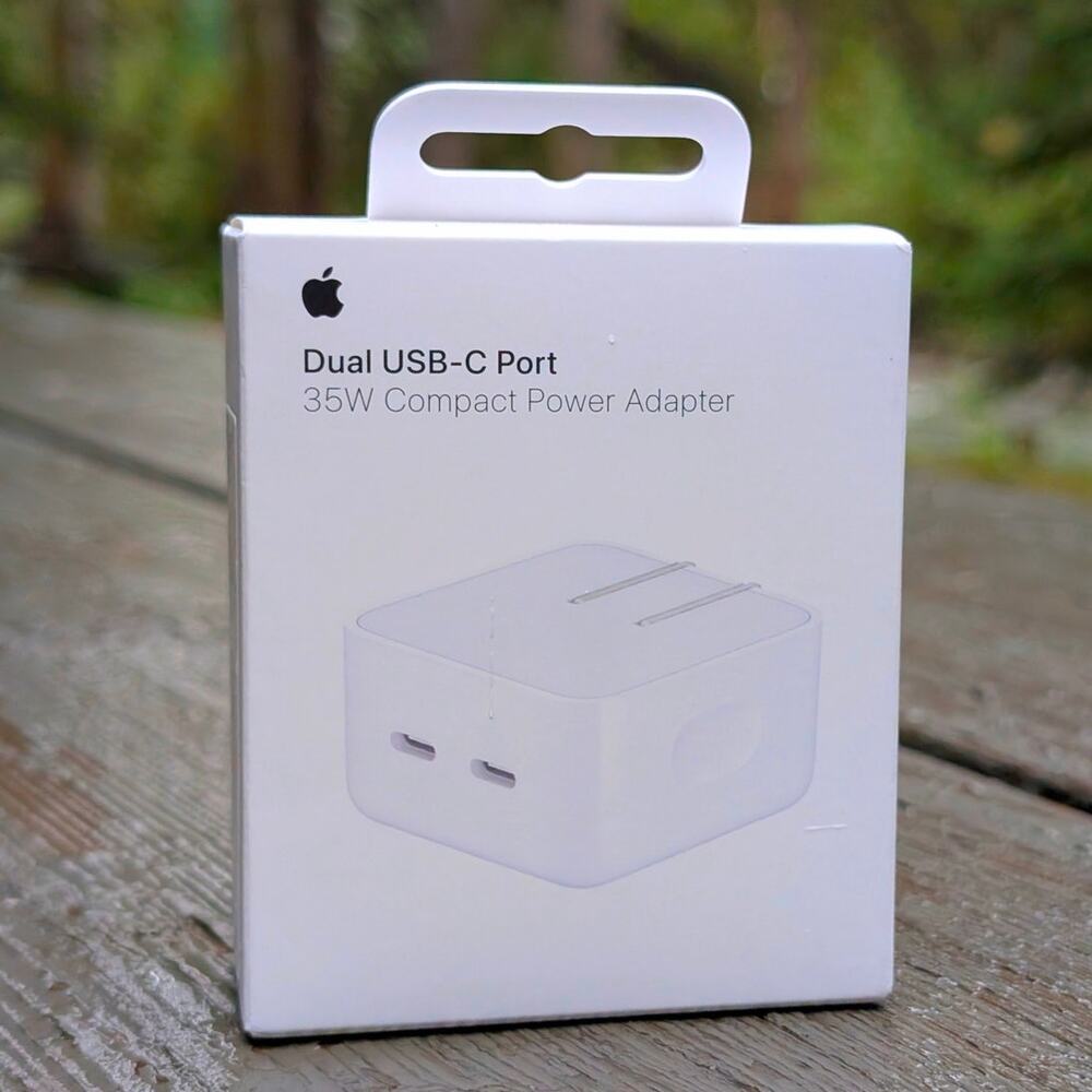 NIB Genuine Apple 35W Dual USB-C Port Compact Power Adapter OEM Fast Charger